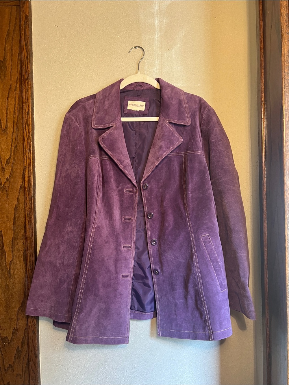 Monterey Bay Purple Suede Button-Up Jacket